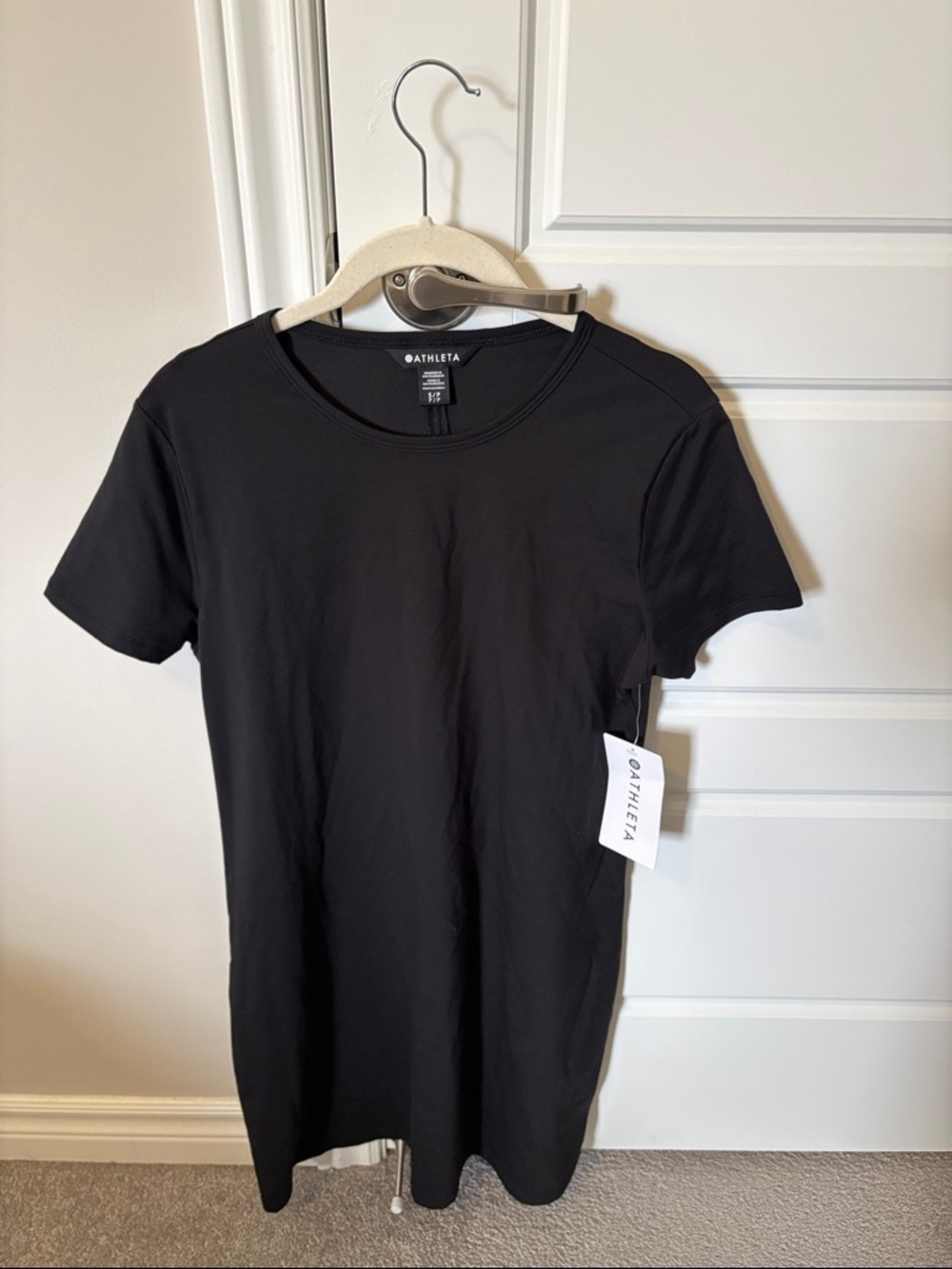 Nwt Athleta Black Short-Sleeve Crew Tee dress